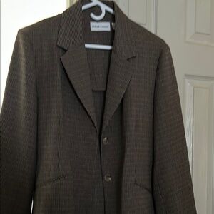 Alfred Dunner Brown Sport Coat with Notched Lapels